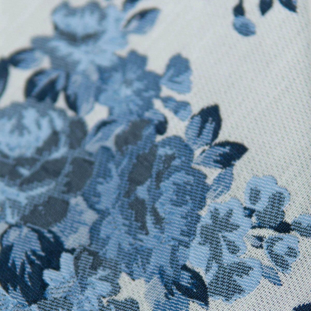 Floral Boon Tie close up cream and blue